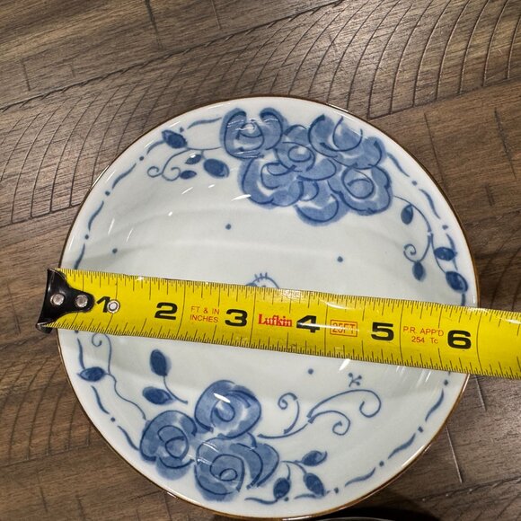 Rare Hello Kitty Blue Rose 6-Pc Porcelain Dish Set - Picture 8 of 12